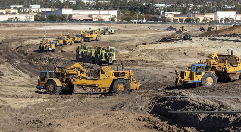 Grading Equipment in Use